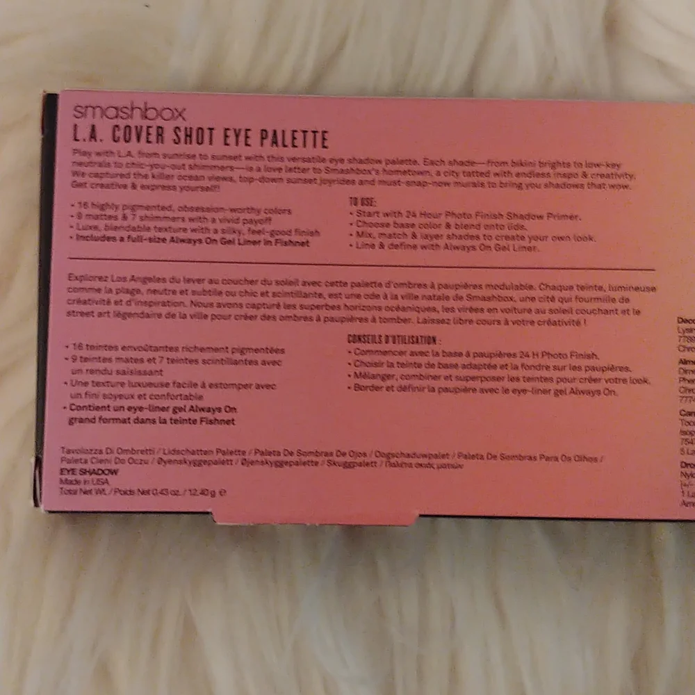 💝FIRM! NWT SMASHBOX L.A. COVER SHOT EYESHADOW PALETTE (DISCONTINUED)